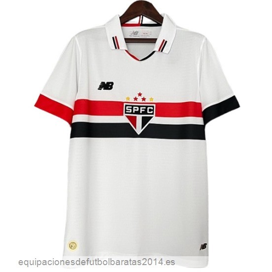 Nuevo Tailandia 1ª Camiseta São Paulo 24/25 Blanco Baratas